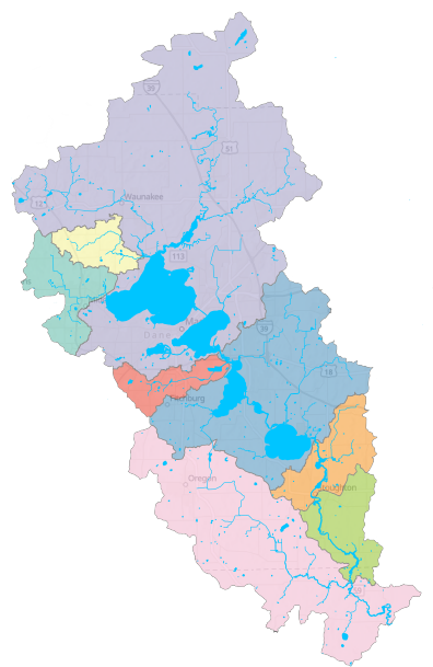 Map of the Yahara Watershed